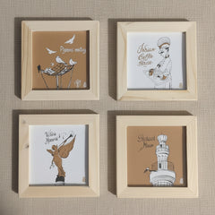 Wooden Framed Coasters- Kolkata (Set of 4)