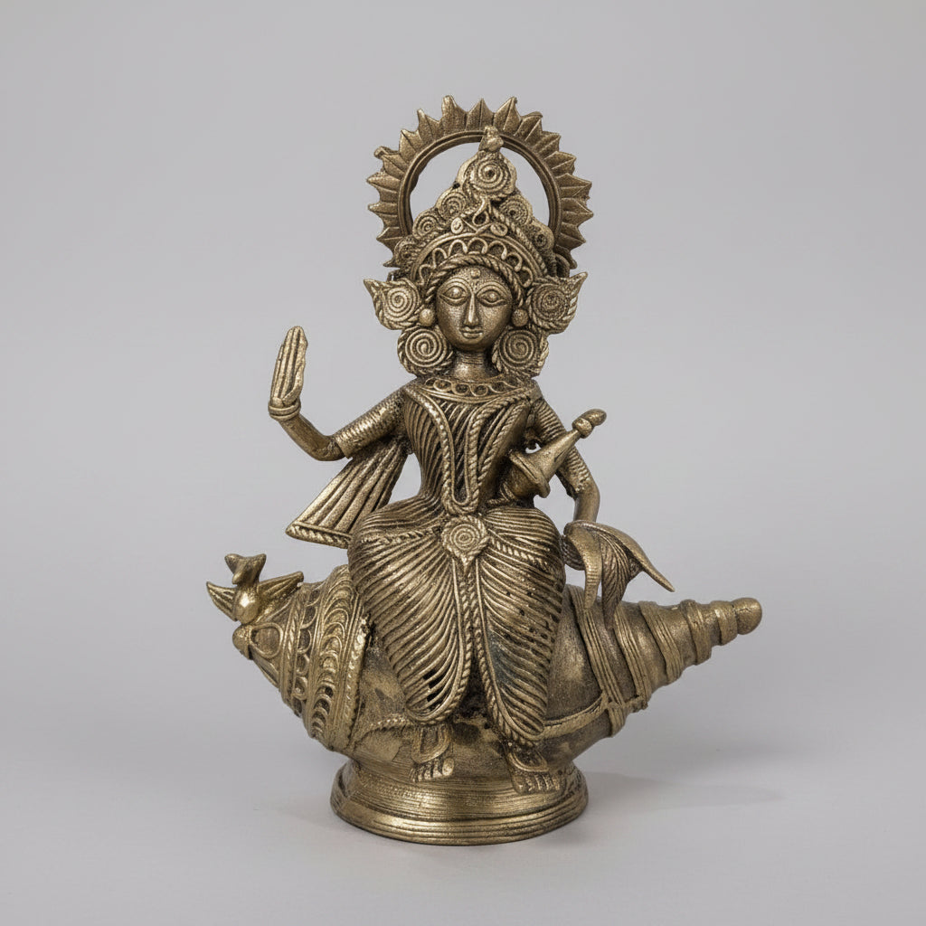 Dokra Sitting Lakshmi Goddess