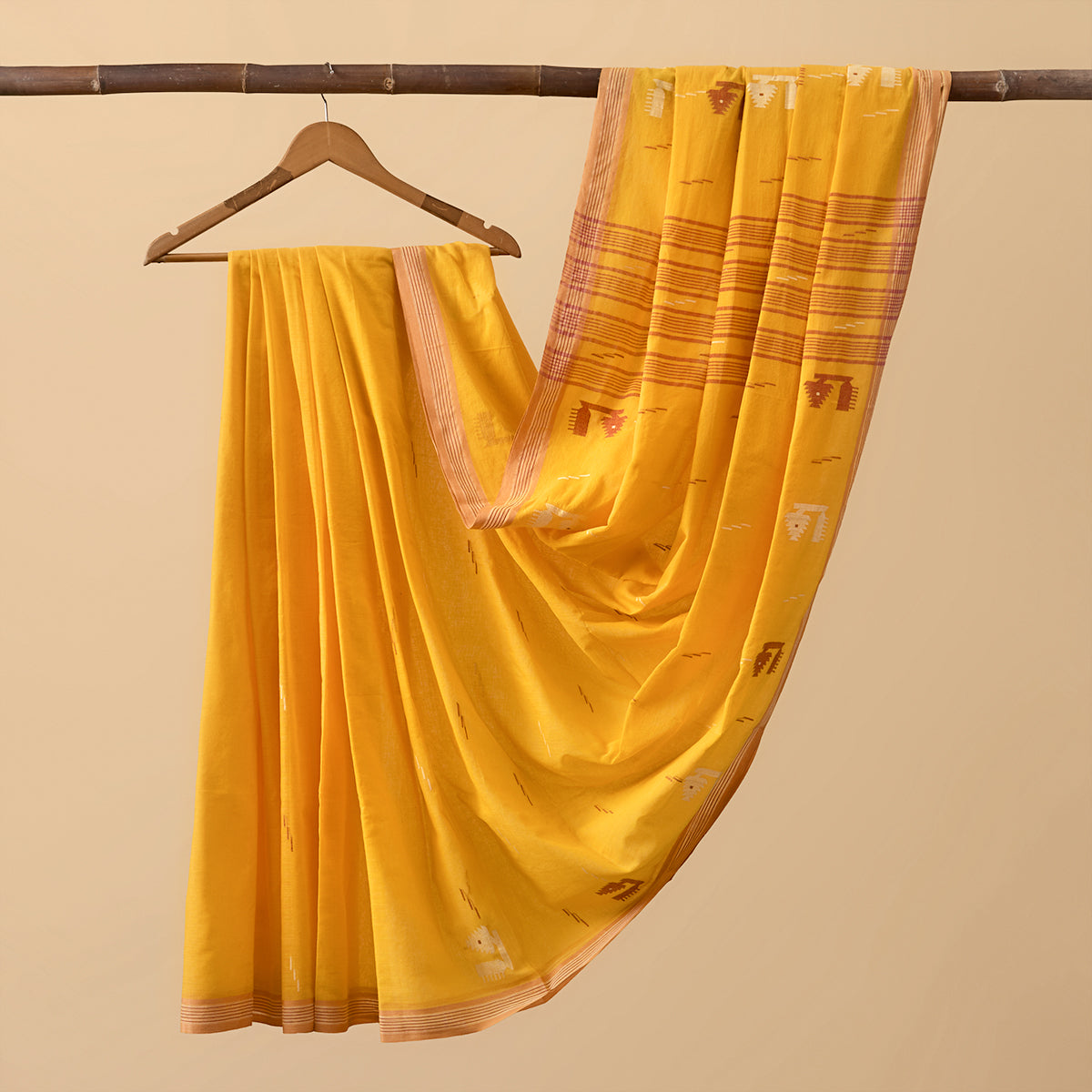 Cotton Jamdani Light Yellow