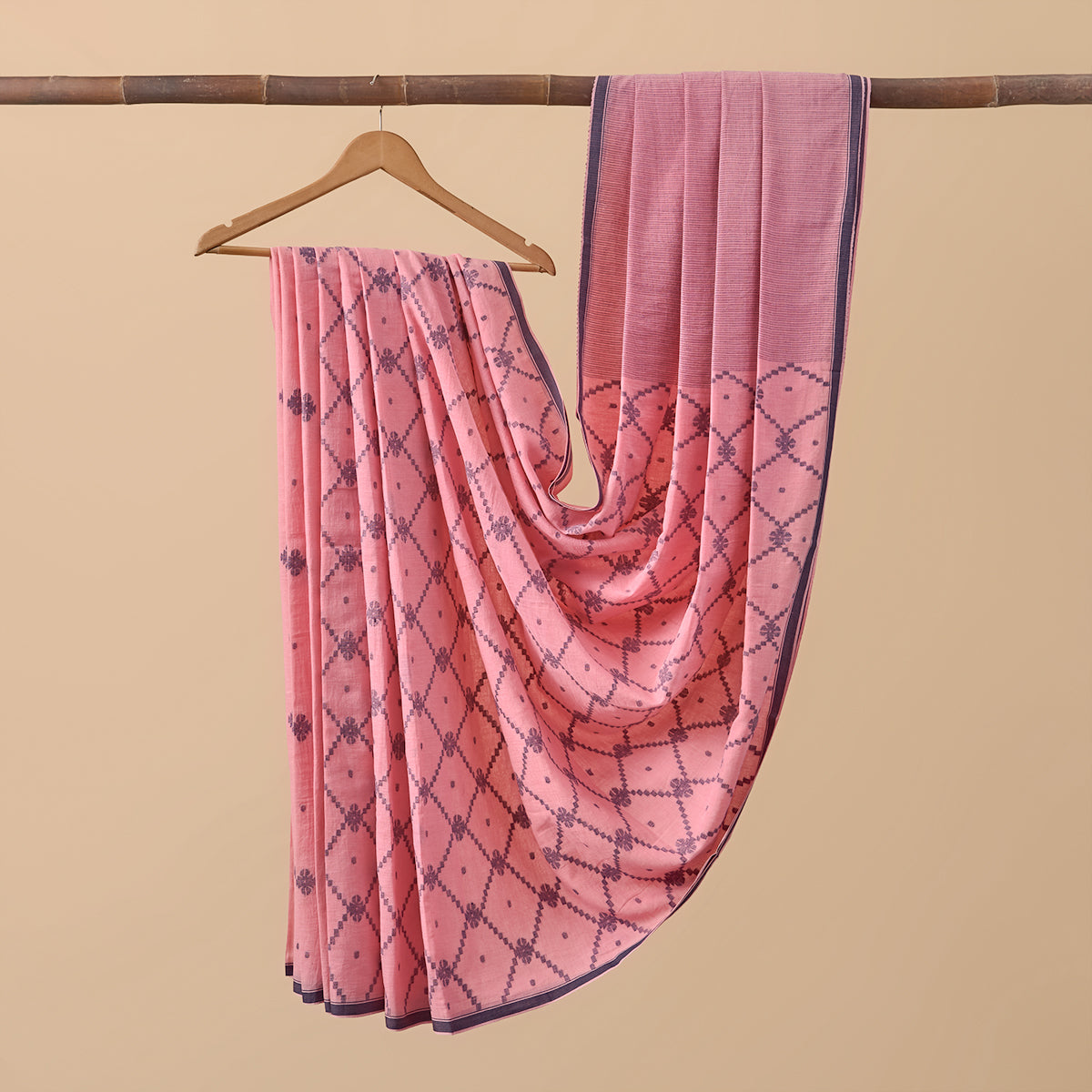 Cotton Jamdani Pink Body