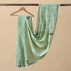 Cotton Jamdani Fern Green