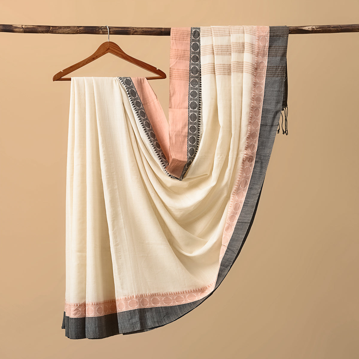 Pure Cotton Tangail Black Pattern