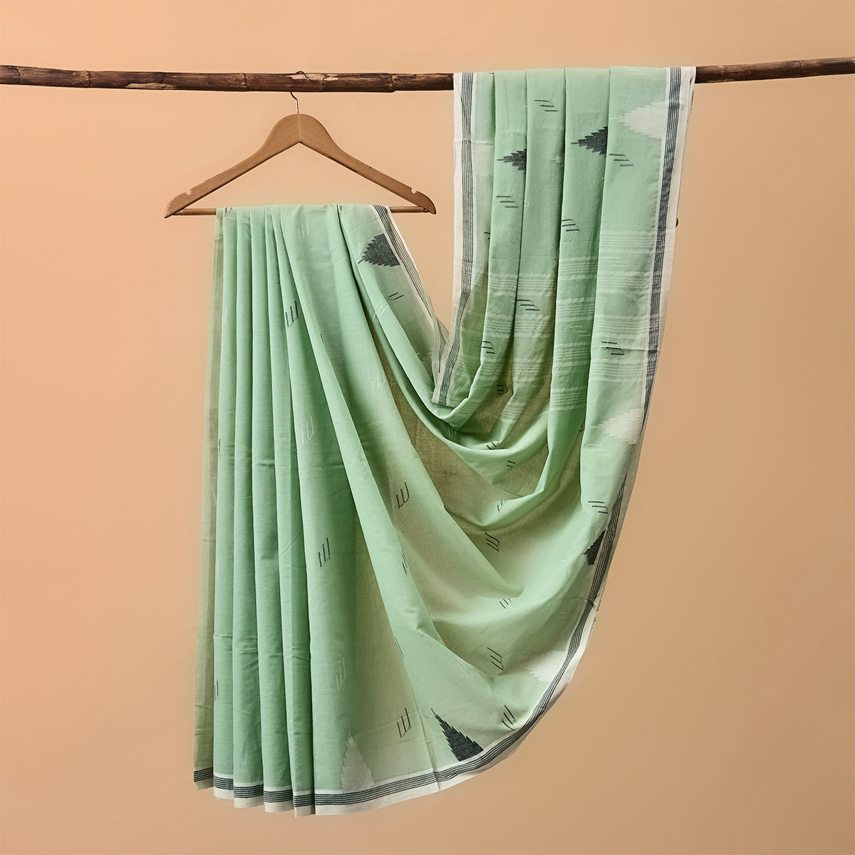 Cotton Jamdani Mint Green
