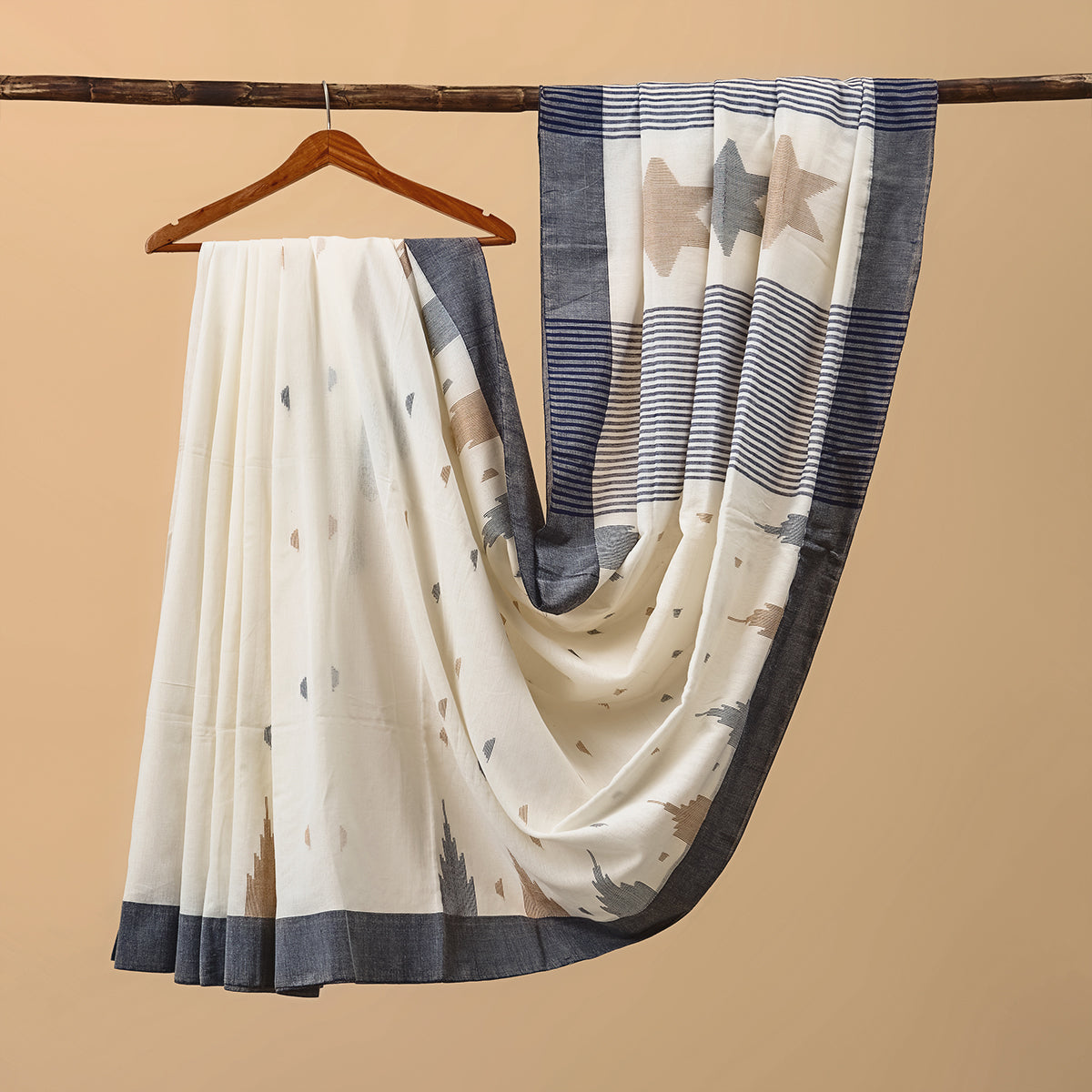 Cotton Jamdani Gray Border