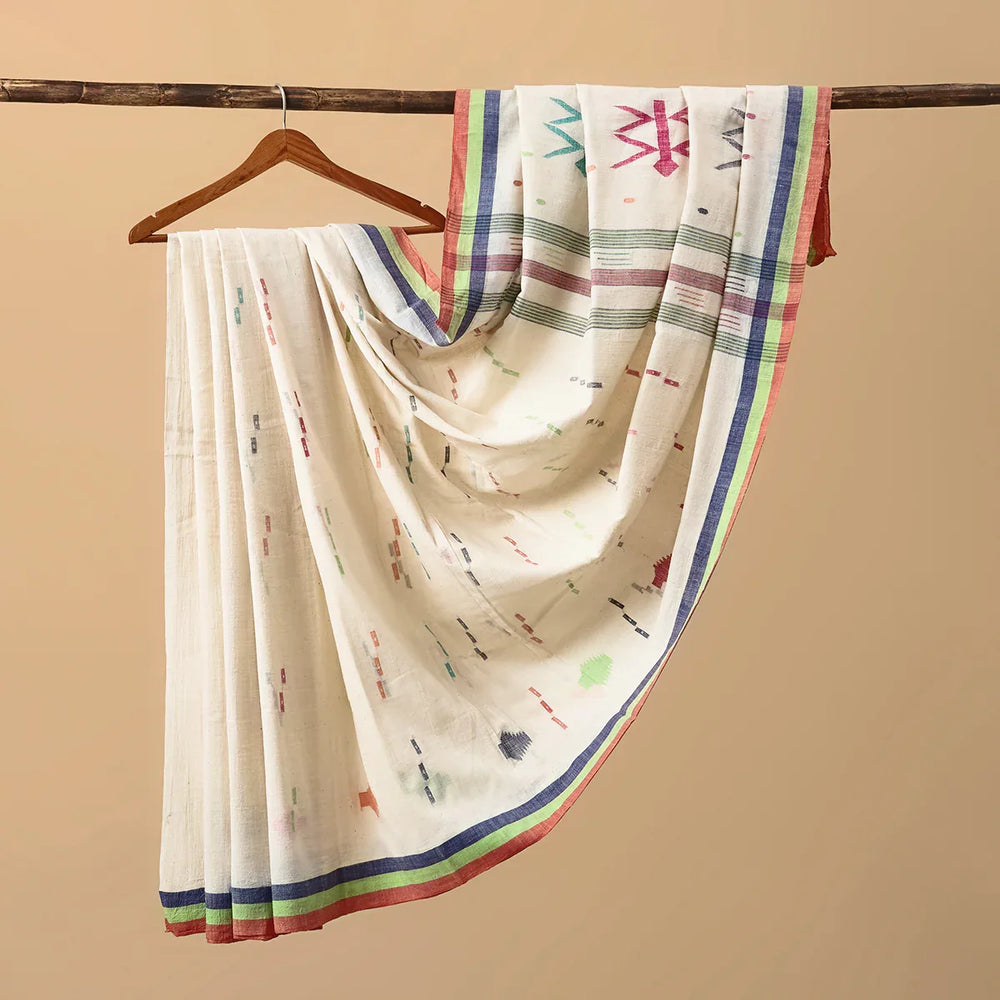 Cotton Jamdani Beige Pattern