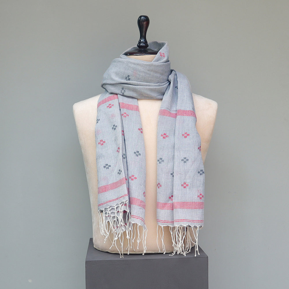 Pure Cotton Grey Stole