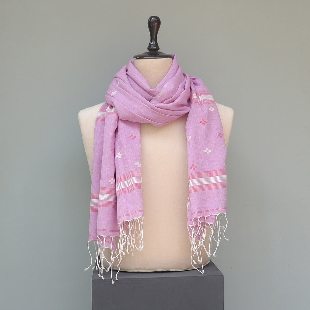 Pure Cotton Pink Stole