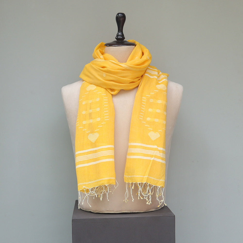 Pure Cotton Yellow Stole