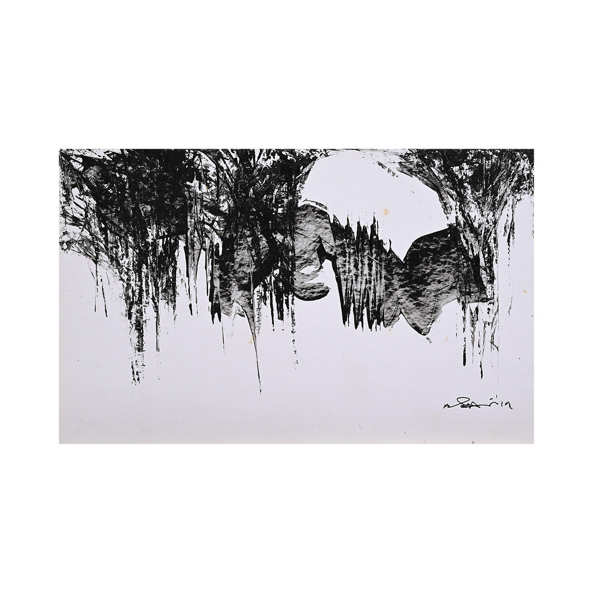 Untitled 10 by Sudip Biswas, acrylic on paper painting