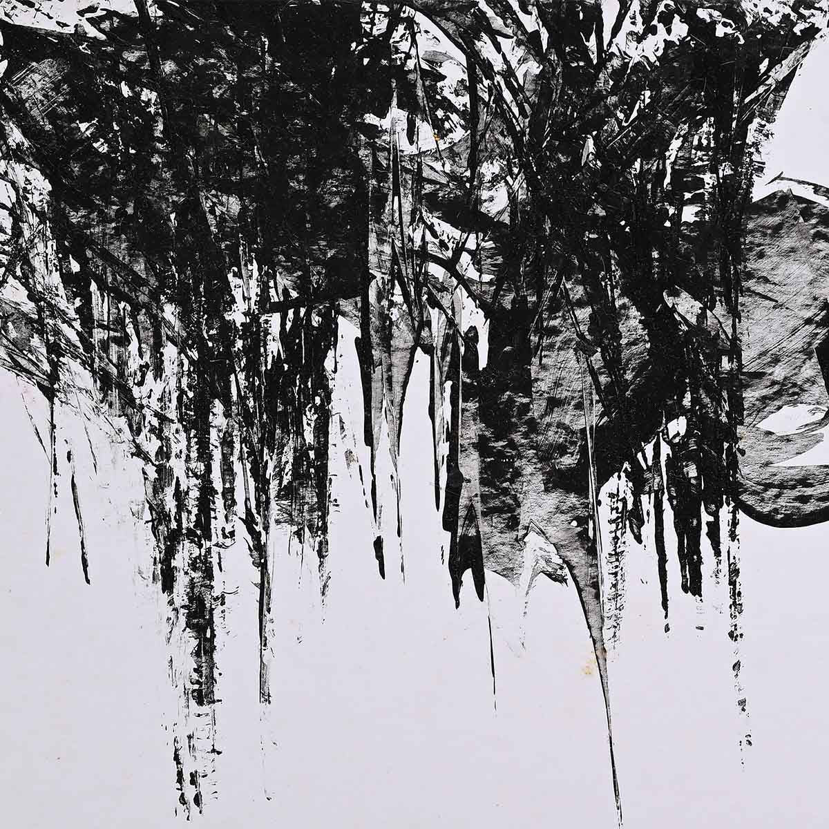 Untitled 10 by Sudip Biswas, acrylic on paper painting – view 2
