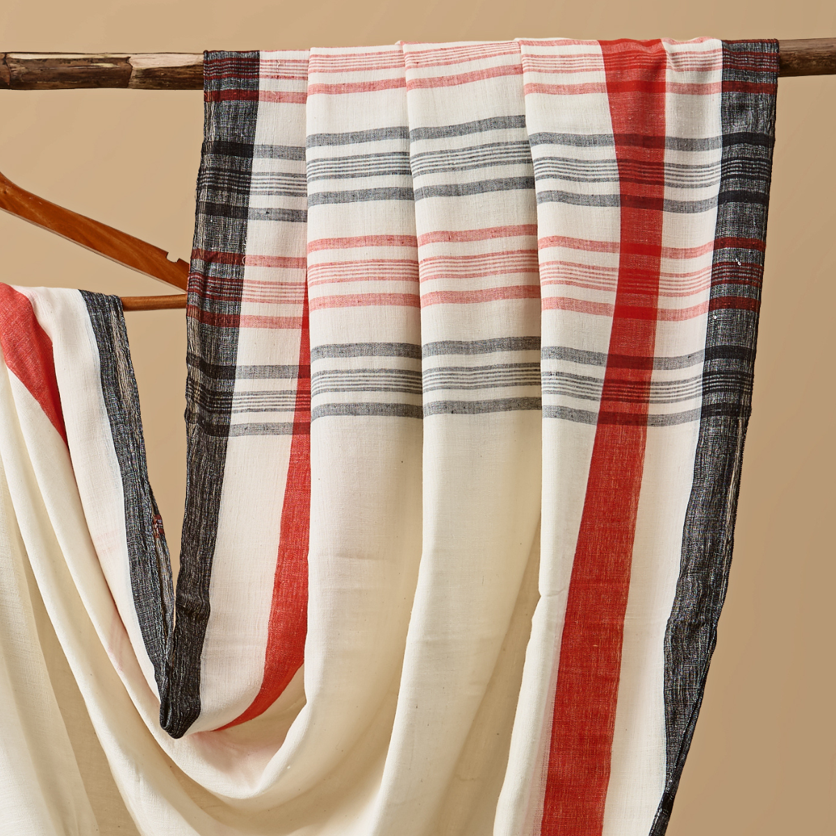 Plain Cotton Saree Striped