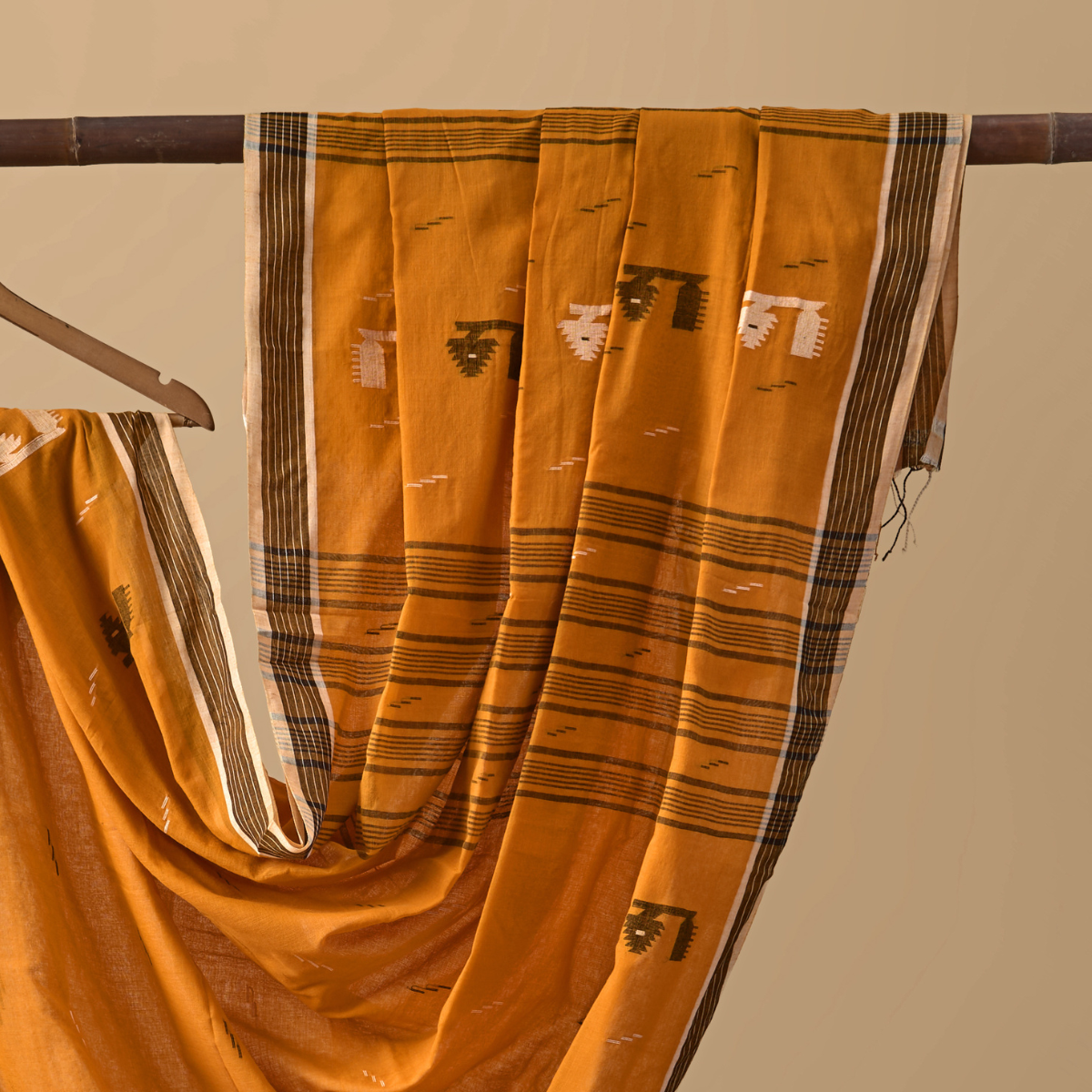 Cotton Jamdani Orange