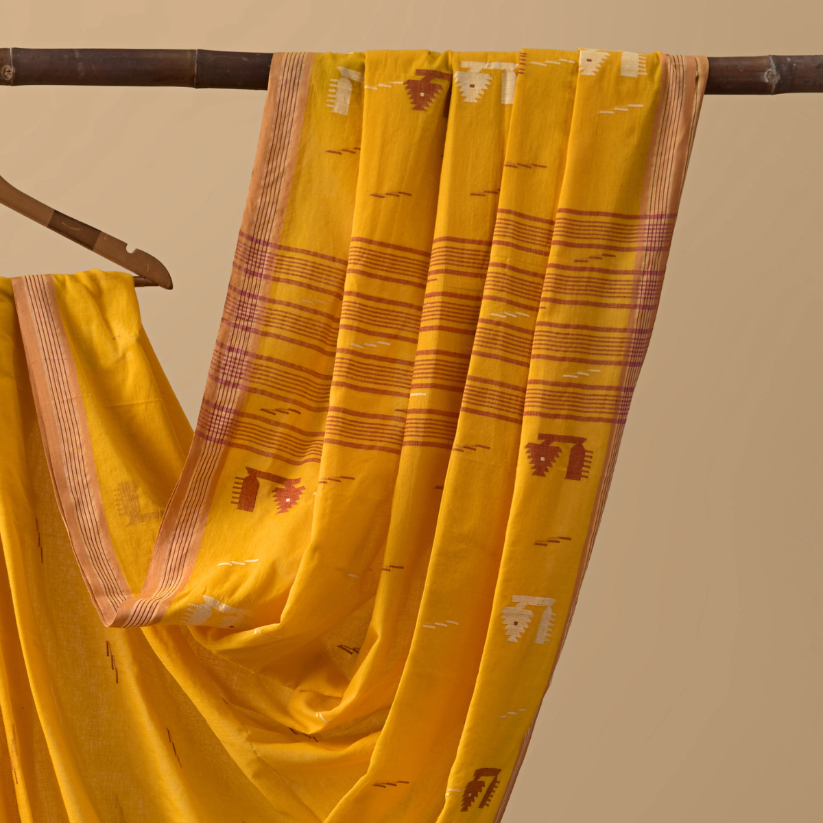 Cotton Jamdani Light Yellow