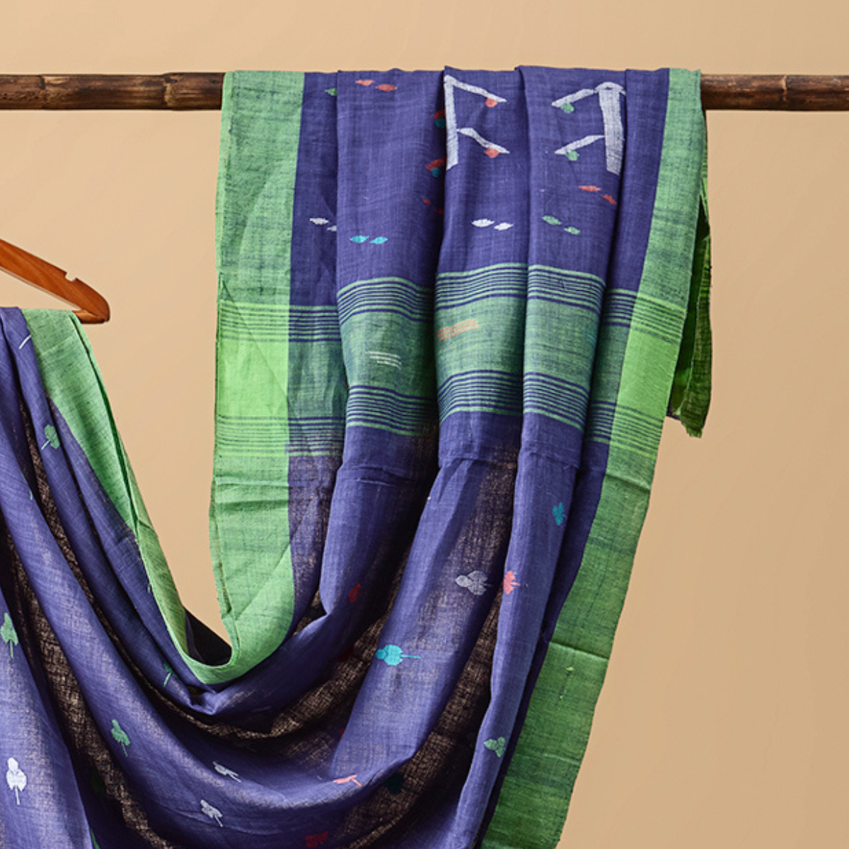 Cotton Jamdani Blue and Green