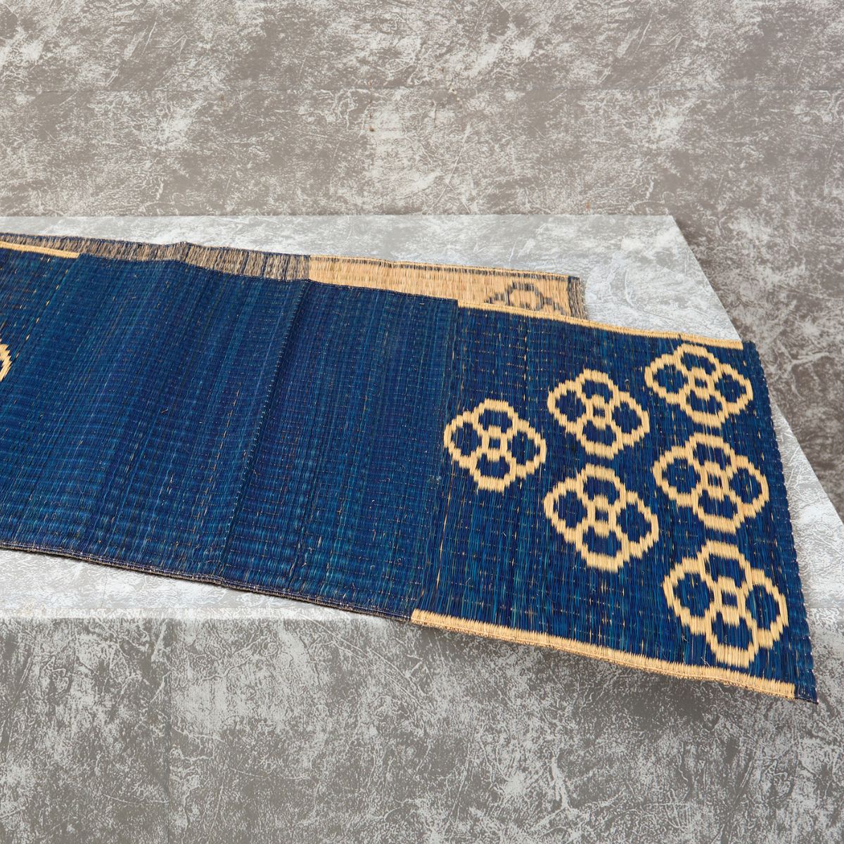 Handwoven Madur Table Runner (Navy)
