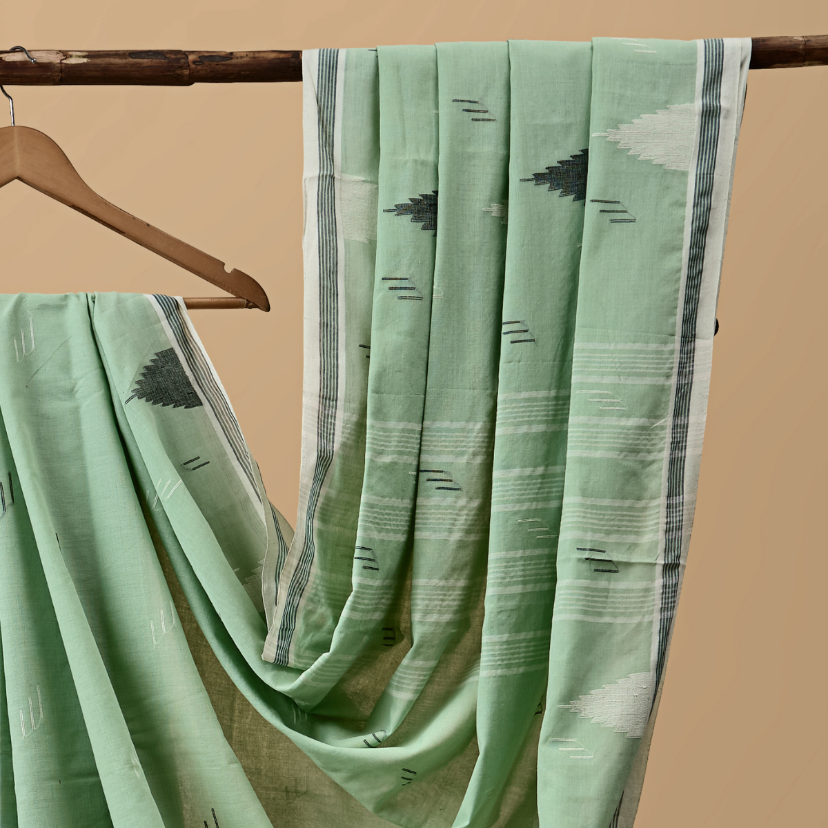 Cotton Jamdani Mint Green