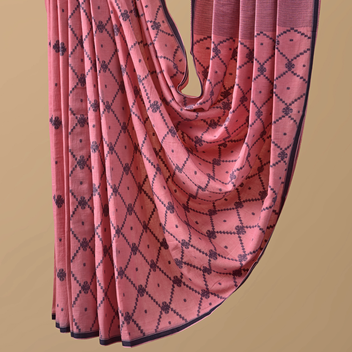 Cotton Jamdani Pink Body