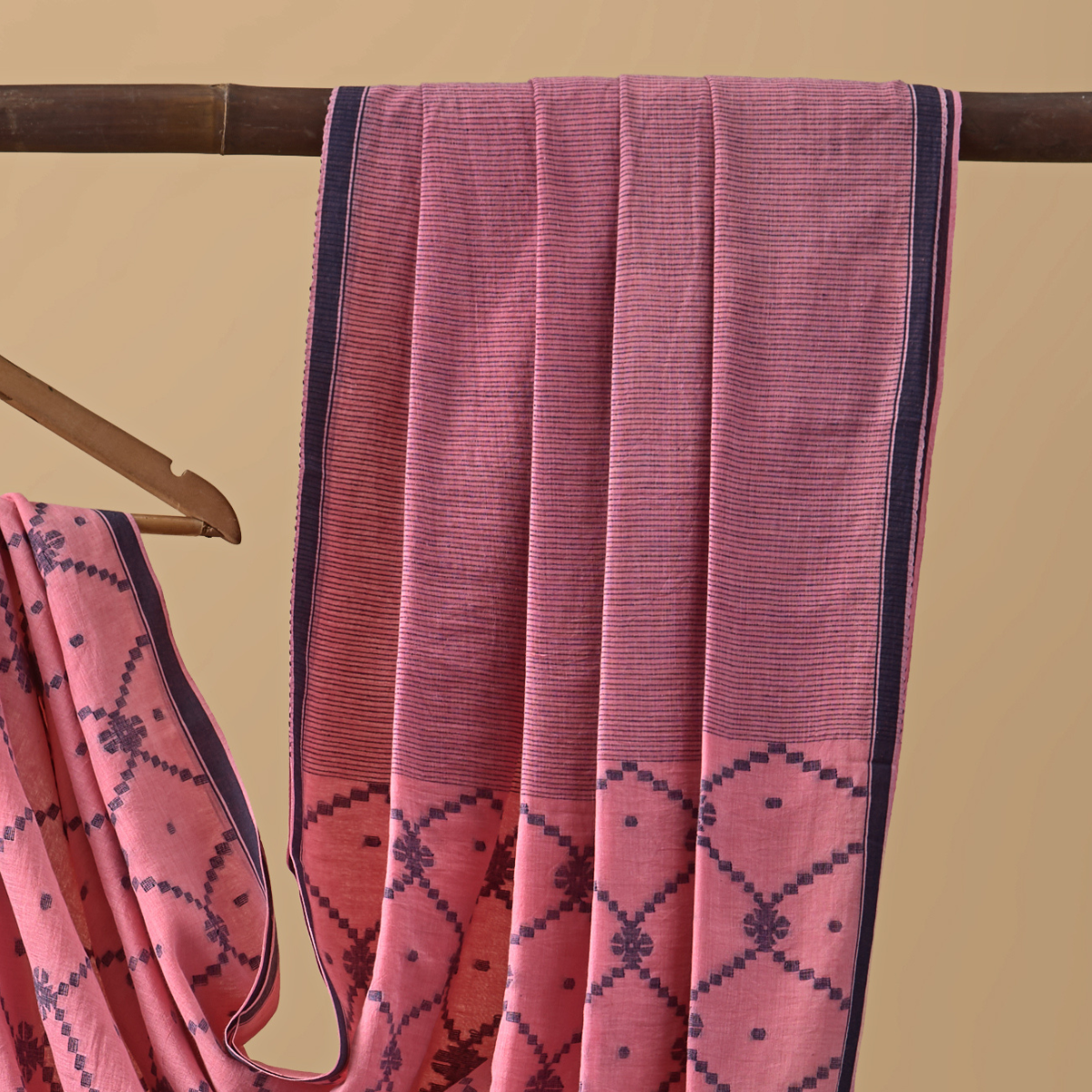 Cotton Jamdani Pink Body