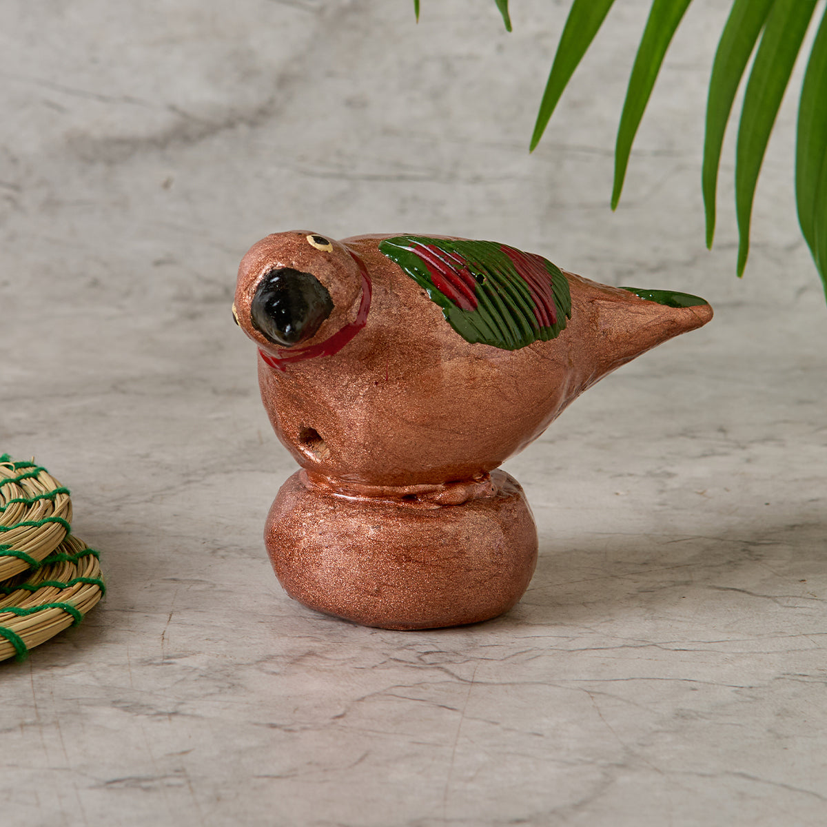 Galar Bird with Base- Brown (Shellac Bird)