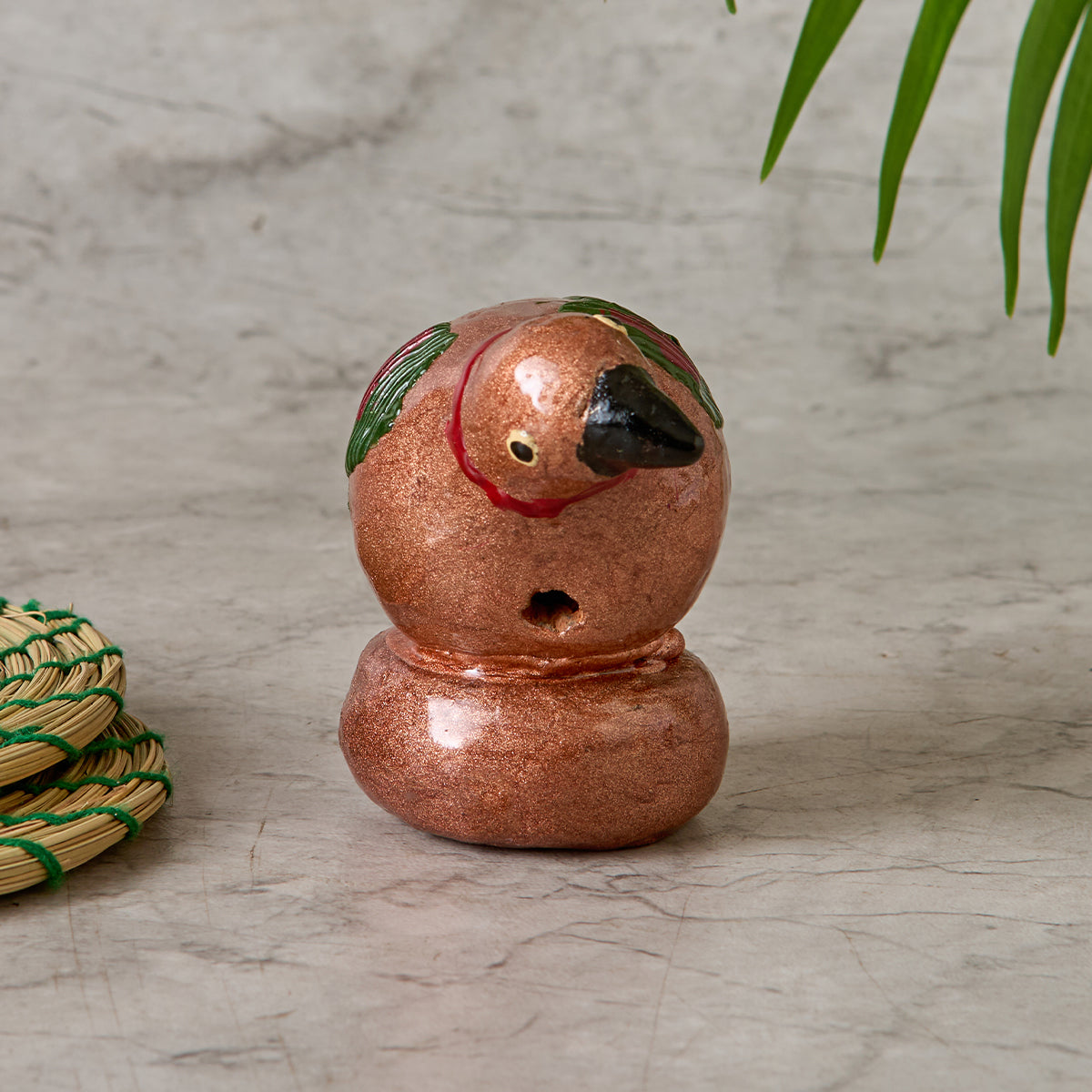 Galar Bird with Base- Brown (Shellac Bird)