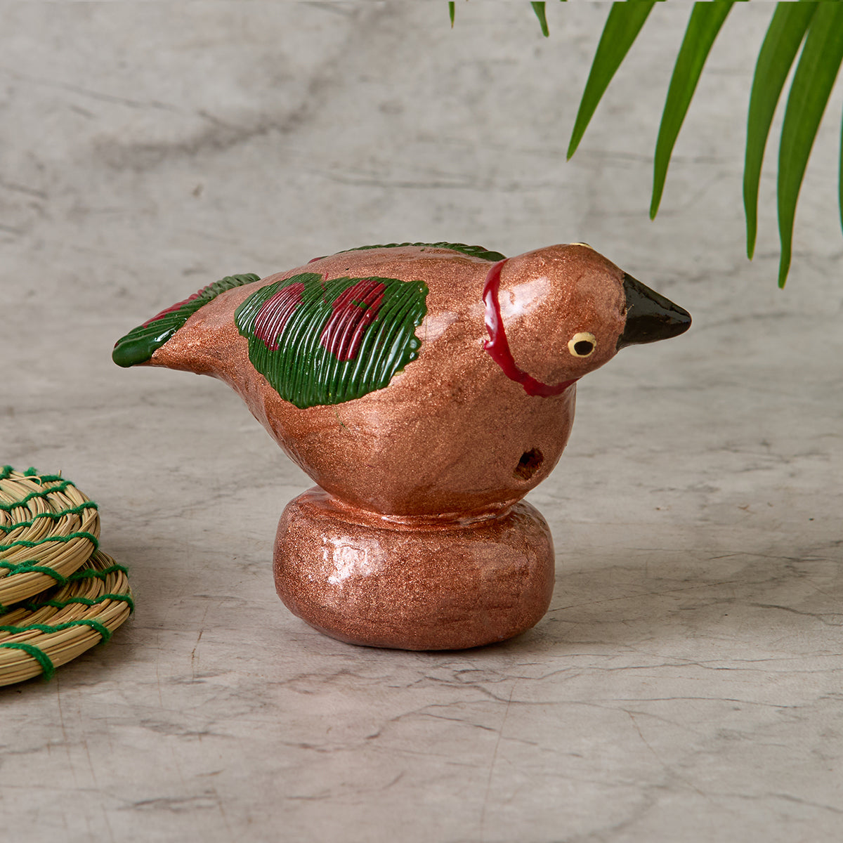 Galar Bird with Base- Brown (Shellac Bird)