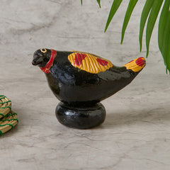 Galar Bird with Base- Black (Shellac Bird)
