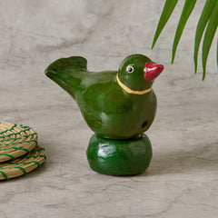 Galar Bird with Base- Green (Shellac Bird)