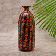 Gala Glazed Bottle- Black and Red