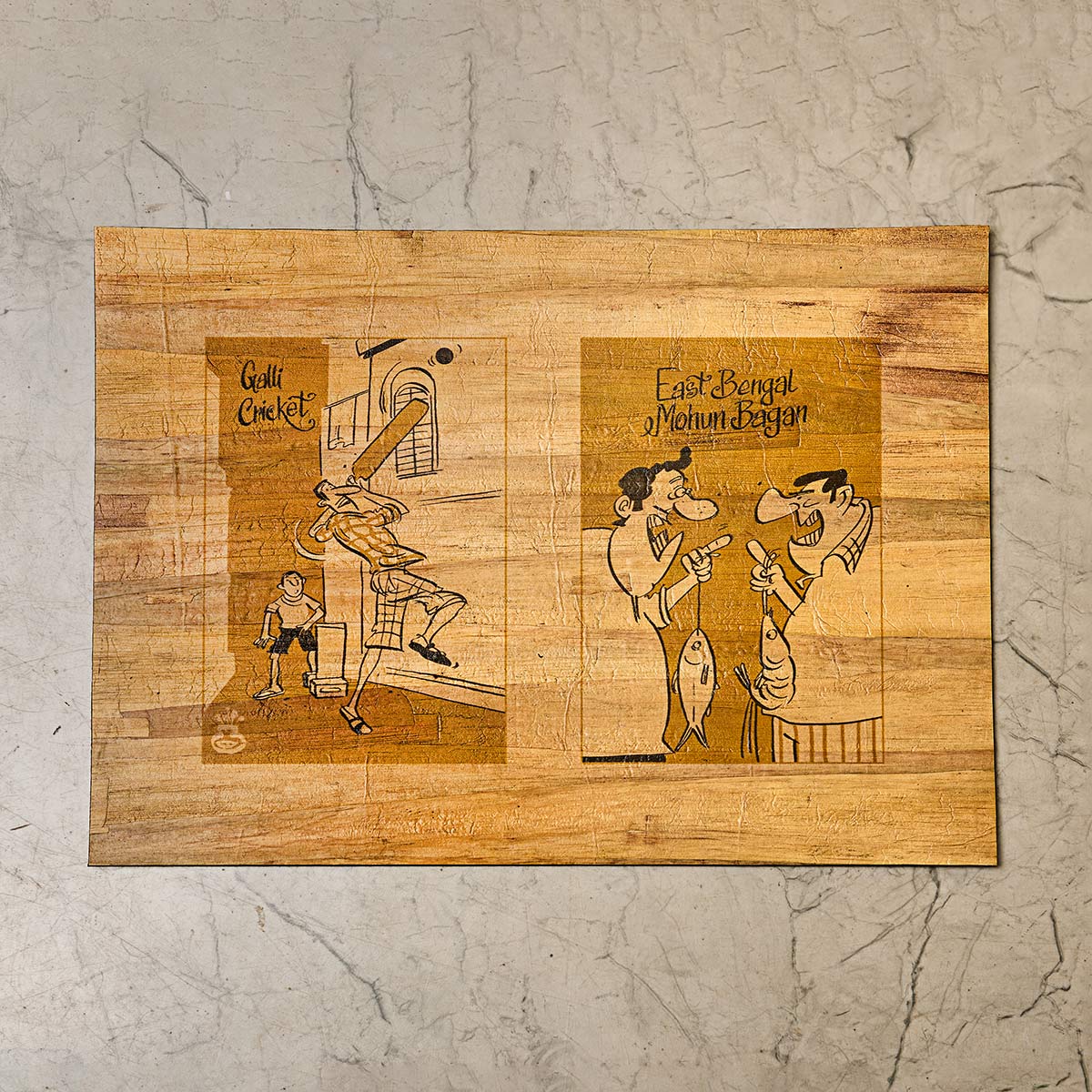 Kolkata Sports & Transport Mats and Coasters Set (Water Hyacinth)