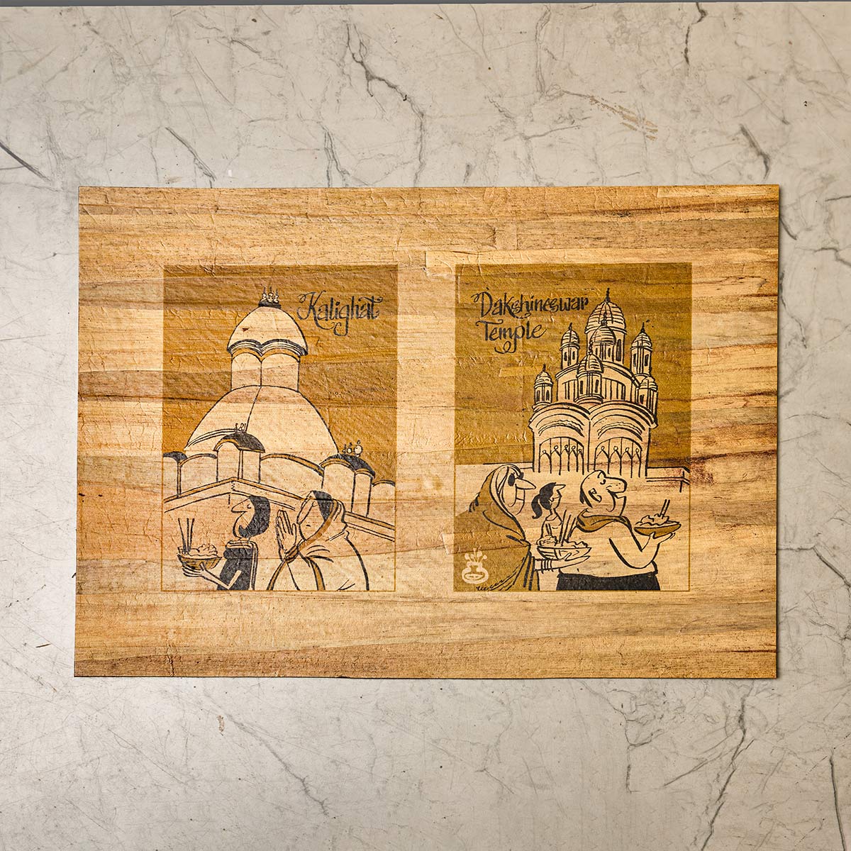 Kolkata Nostalgia Mats and Coasters Set (Water Hyacinth)