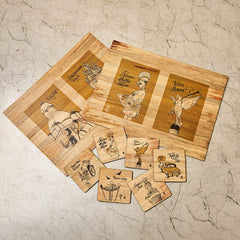 Kolkata Nostalgia Mats and Coasters Set (Water Hyacinth)