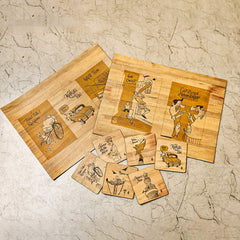 Kolkata Sports & Transport Mats and Coasters Set (Water Hyacinth)