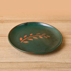 Ceramic Etched Plate- Leaf