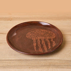 Ceramic Etched Plate-Jelly Fish