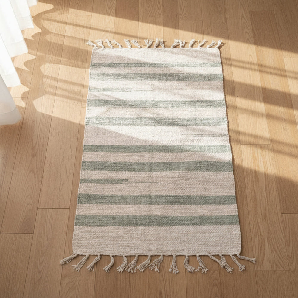Cottondari Rug- Grey and White