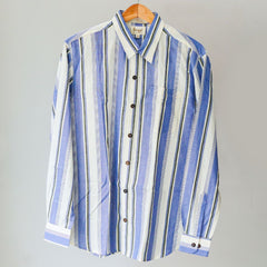 Blue Striped Full Sleeve Shirt