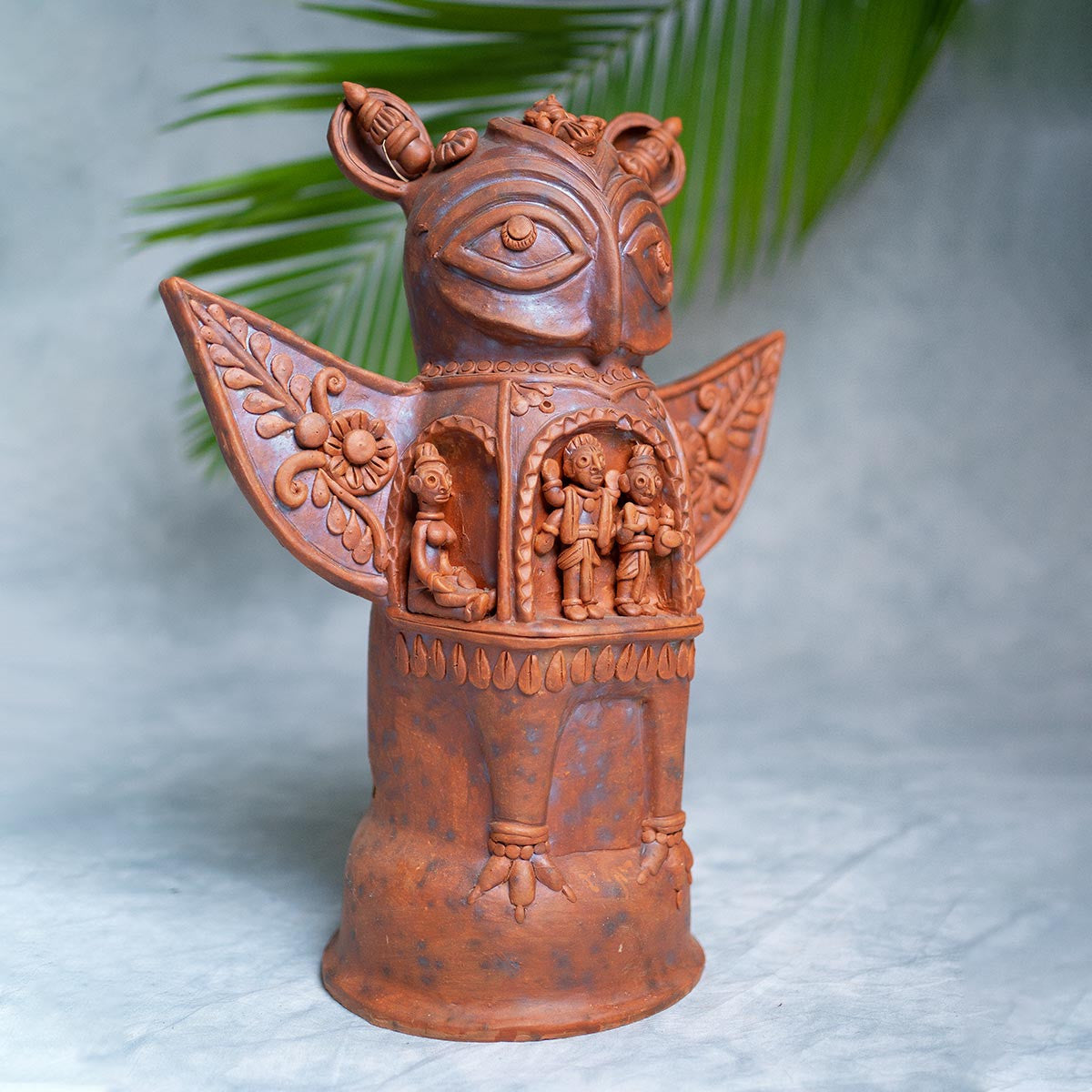 Terracotta Handcrafted Owl (Pecha)