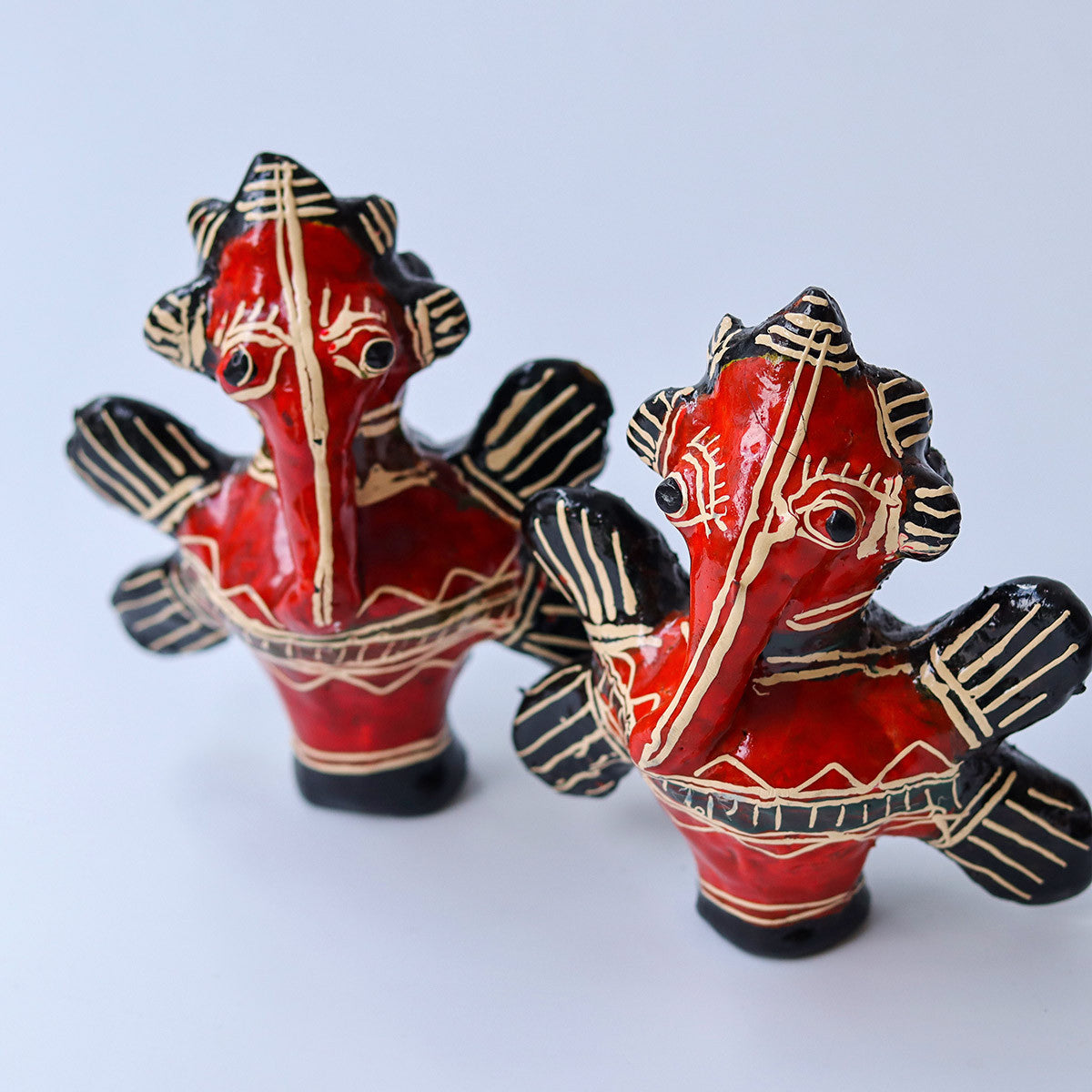 Galar Putul / Shellac Dolls- Set of two Shri Ganesha Figures