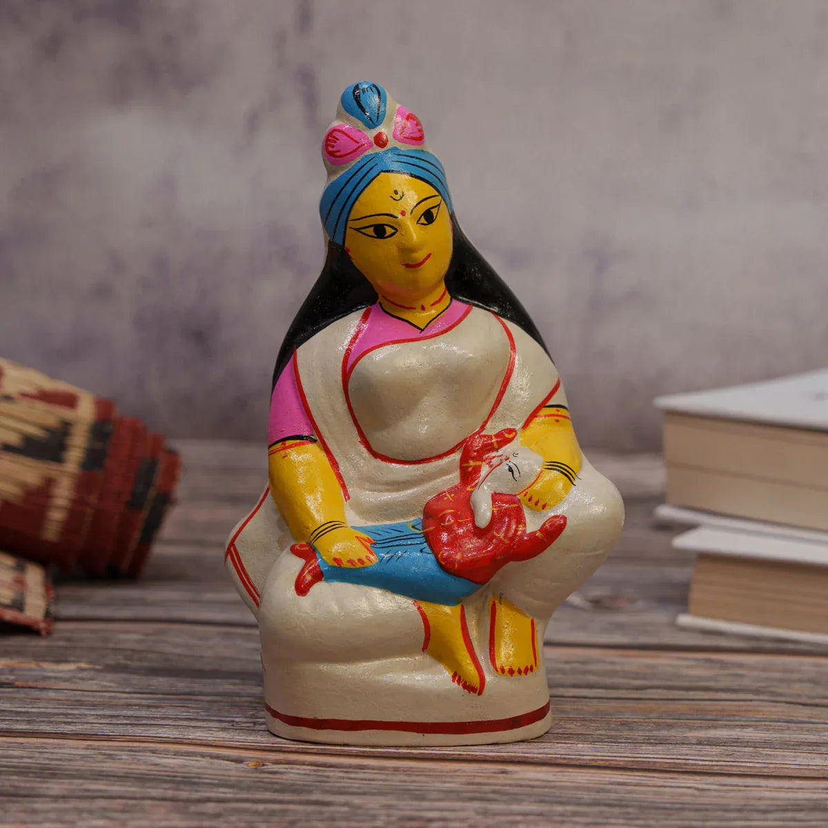 Buy Mojilpur Ganesh Janani online | Unique clay dolls from Bengal