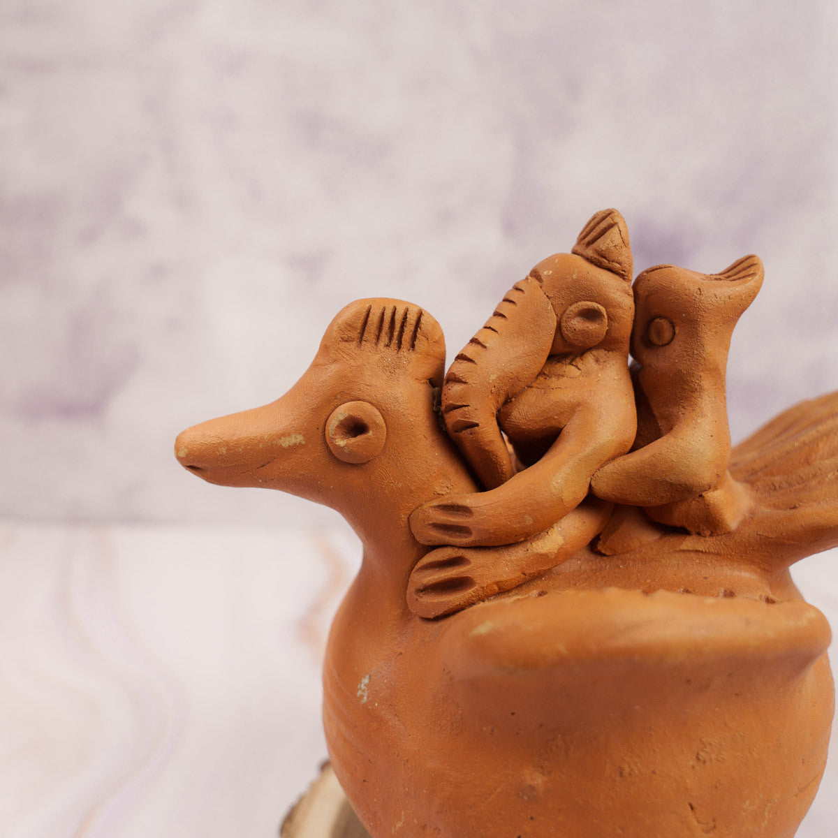 Terracotta Shri Ganesh on Bird