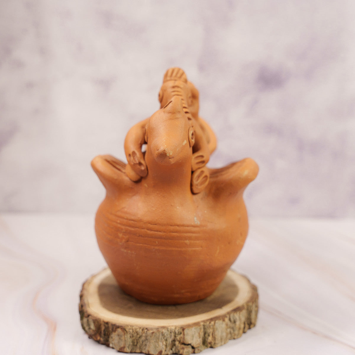 Terracotta Shri Ganesh on Bird