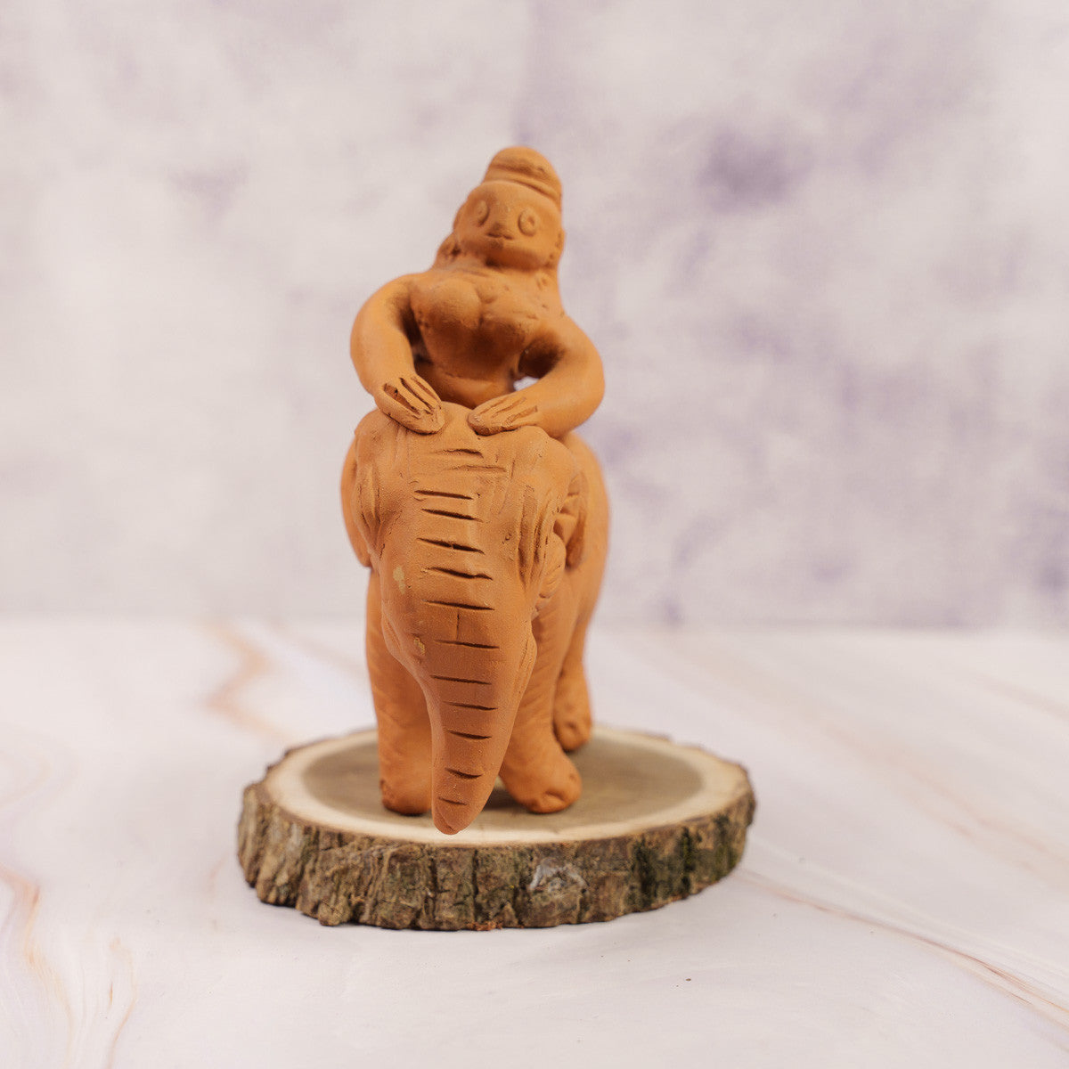 Terracotta Elephant with Rider