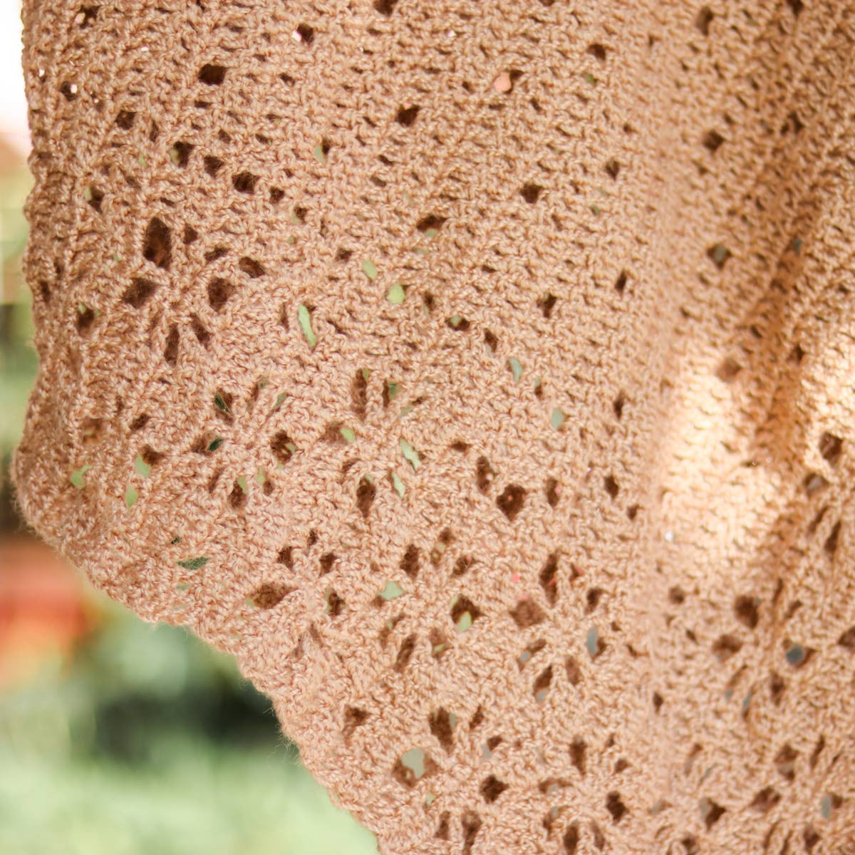 Pure Wool Peach Poncho