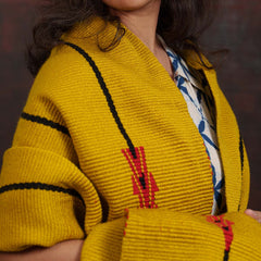 Pure Wool Handwoven Mustard Shawl