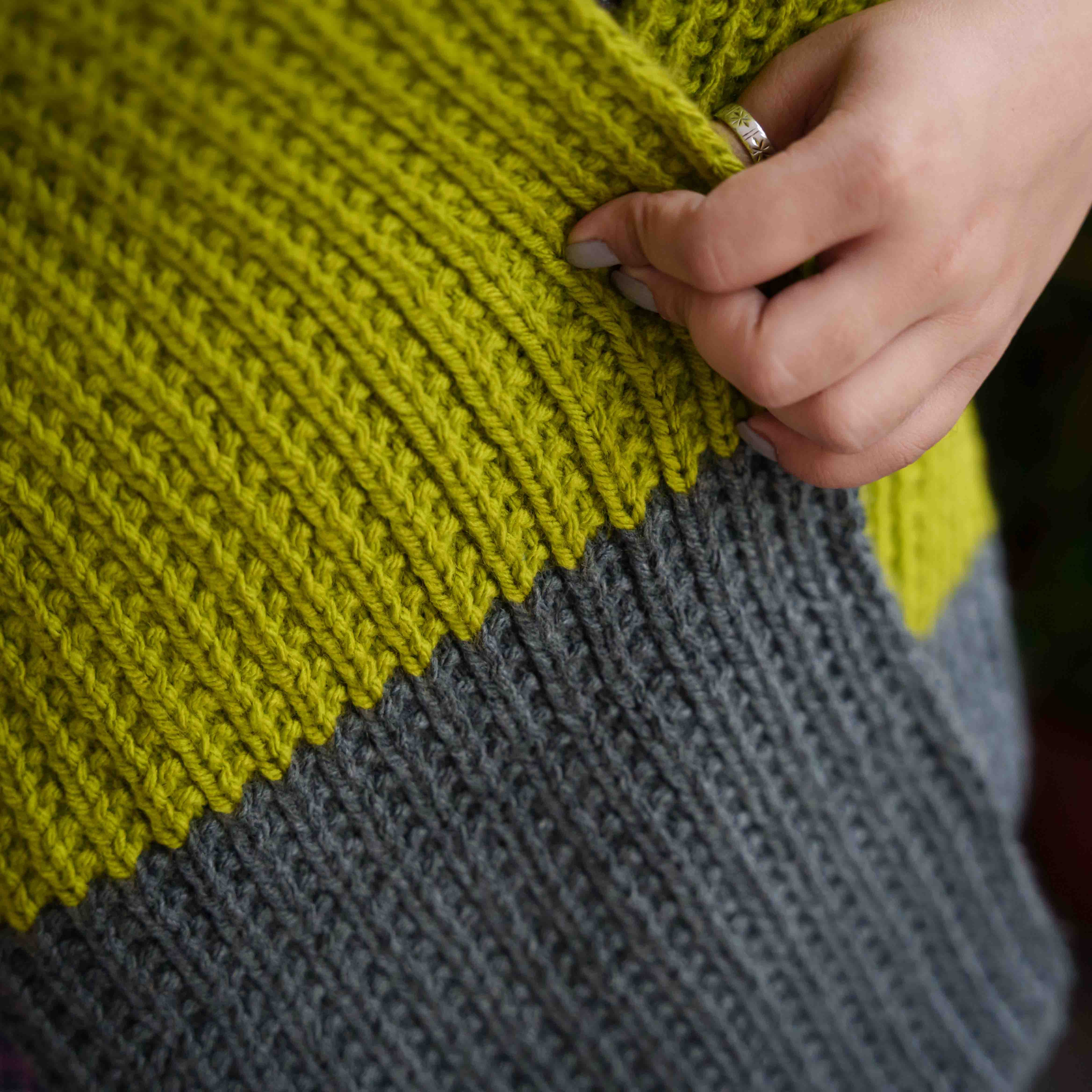 Pure Wool Green and Ash Scarf