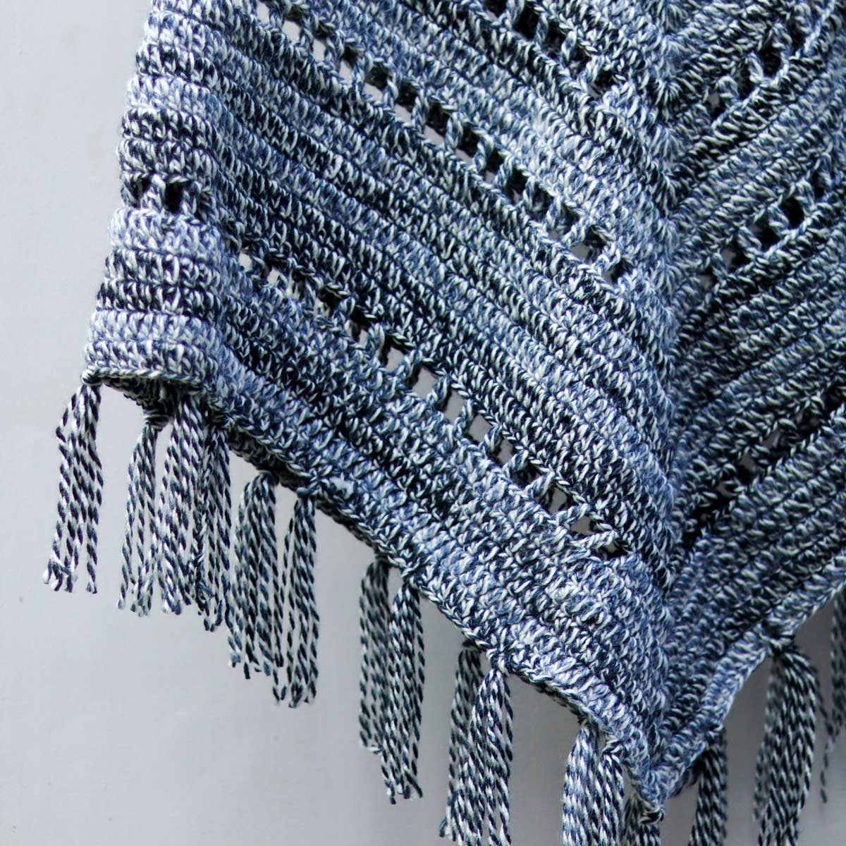 Pure Wool Grey Poncho