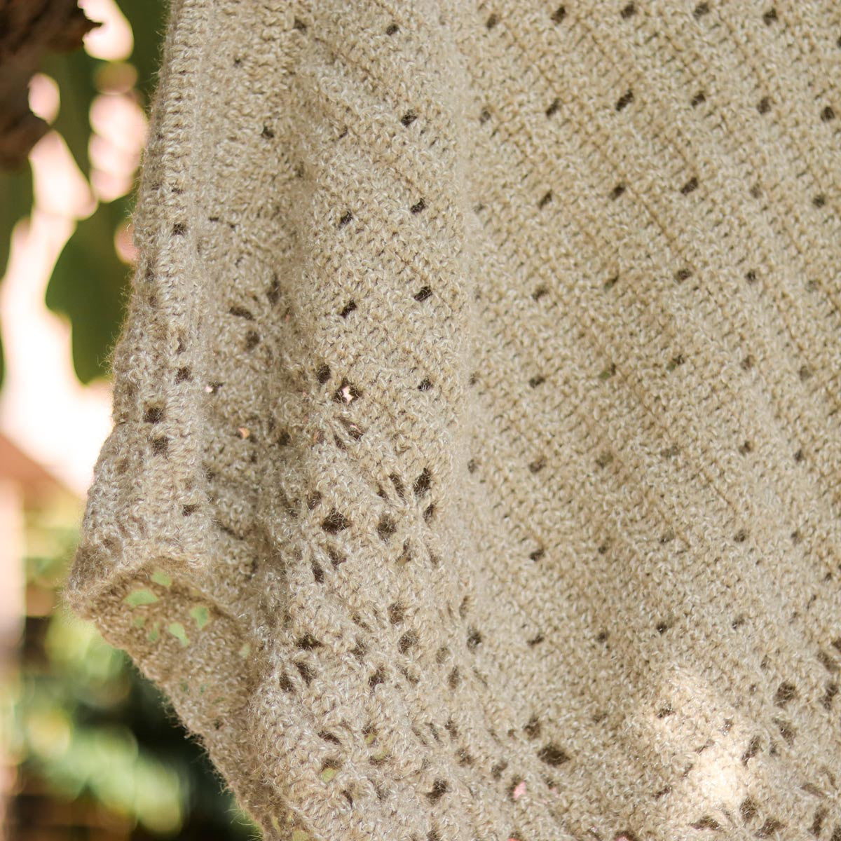 Pure Wool Beige Poncho