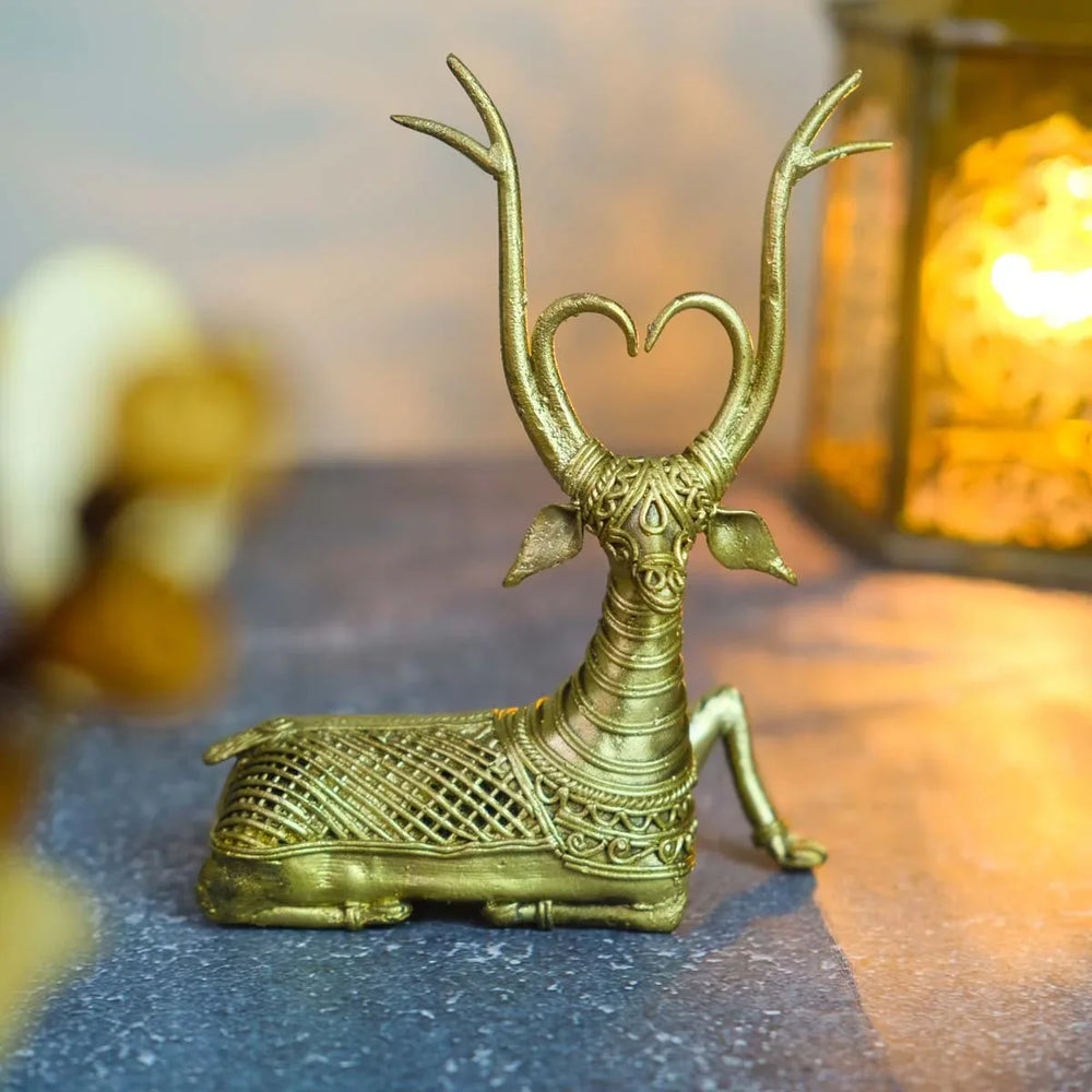 Dokra Seated Deer