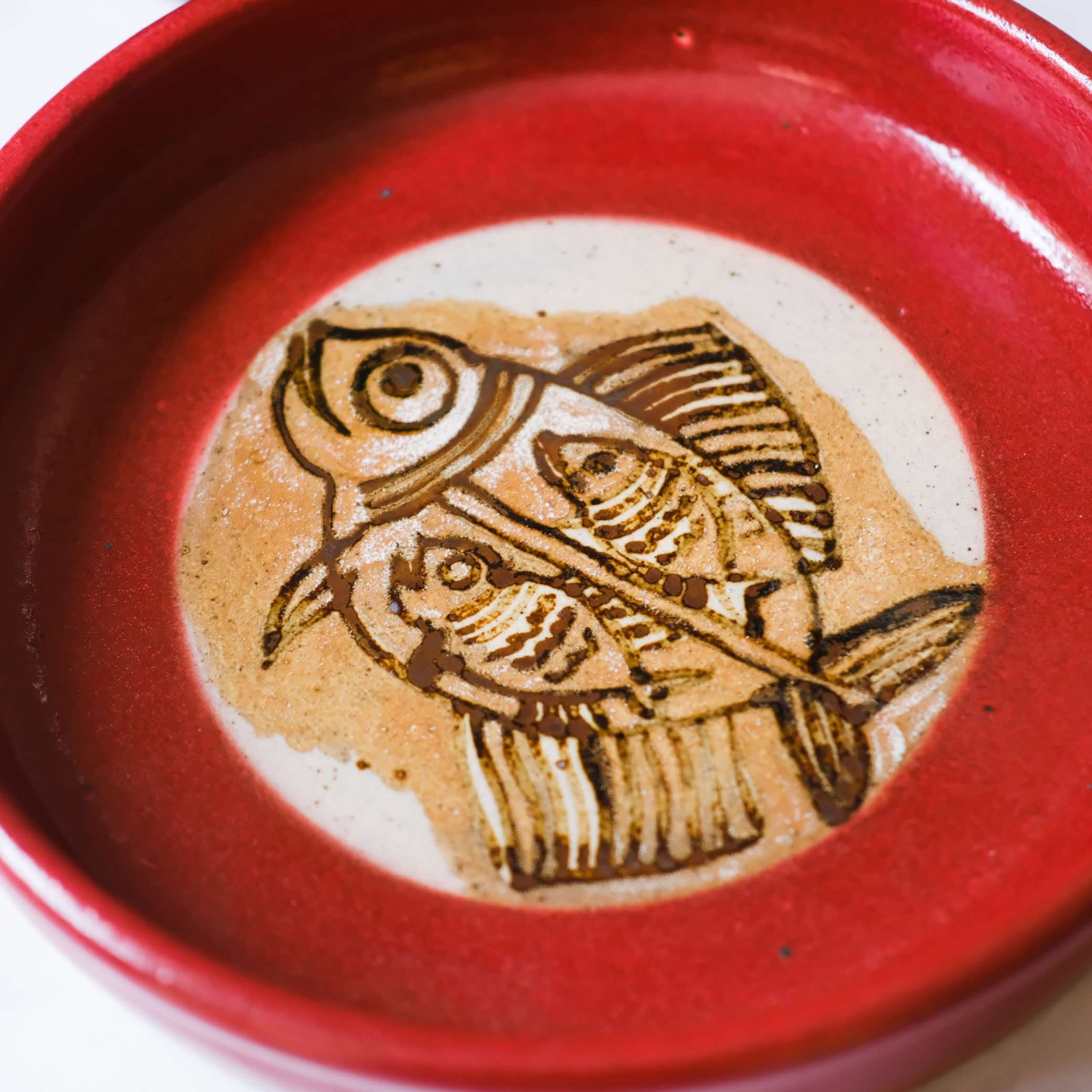 Ceramic Red Fish Plate