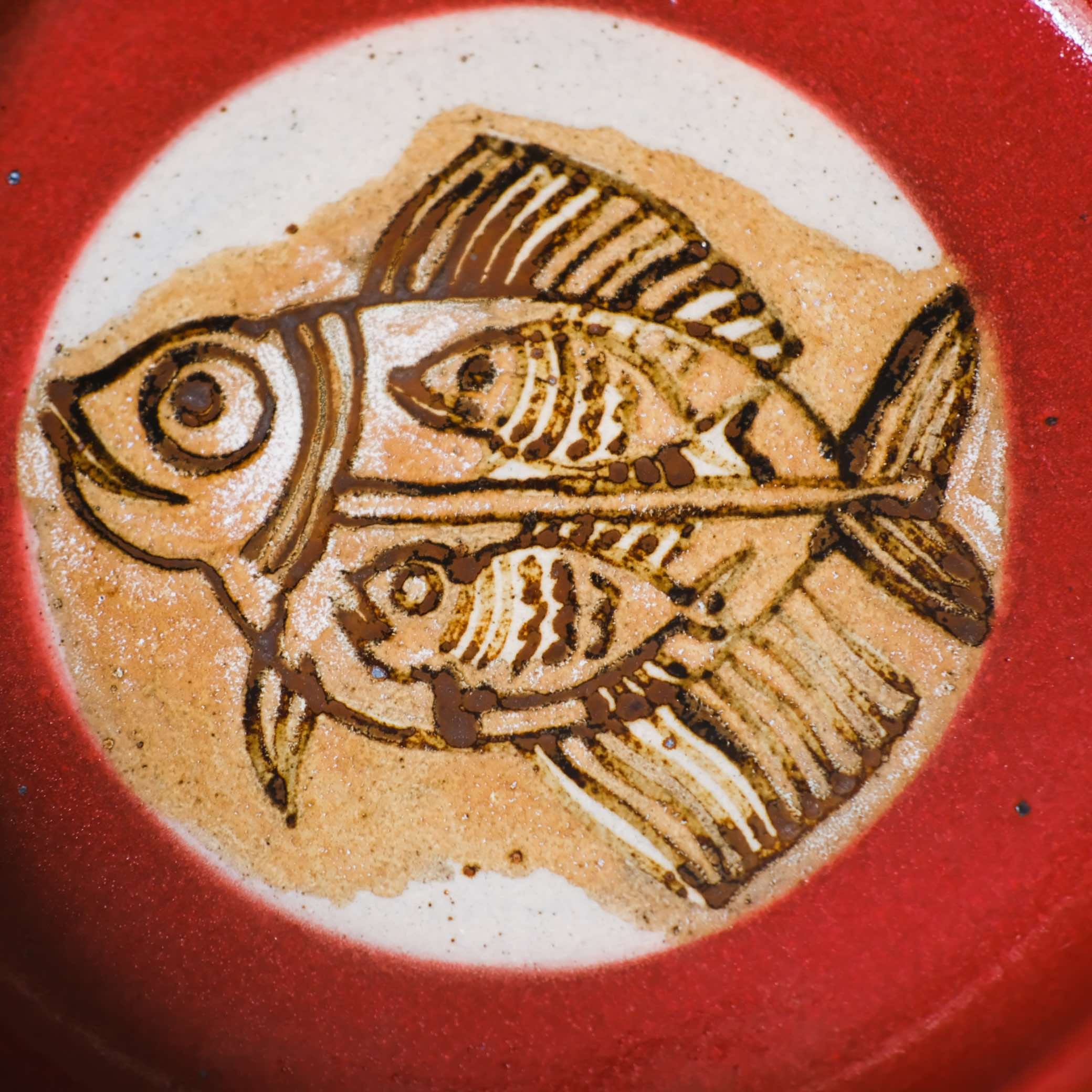Ceramic Red Fish Plate